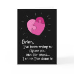 Funny Humor Puzzle Valentine Heart Love Card