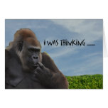 Funny Humorous Ape Gorilla Getting Old Cards