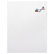 funny hungry computer chomping foot monster custom letterhead