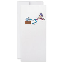 funny hungry computer chomping foot monster custom rack card