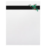 funny hungry frog chasing bug cartoon letterhead