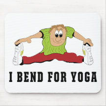Funny I Bend For Yoga Men's Gift Mousepads