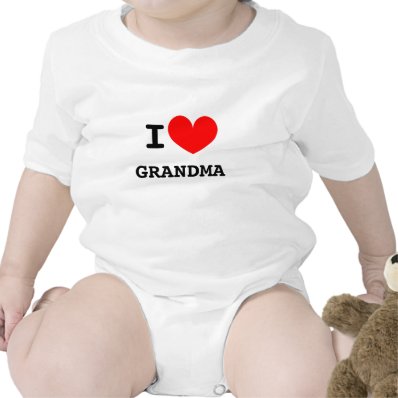 Funny I heart grandma infant bodysuit | Kids joke