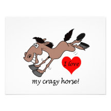 Funny I love my crazy horse Personalized Invites