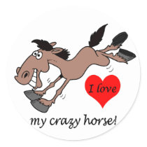Funny I love my crazy horse stickers