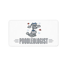 Funny I Love Poodles Personalized Address Label