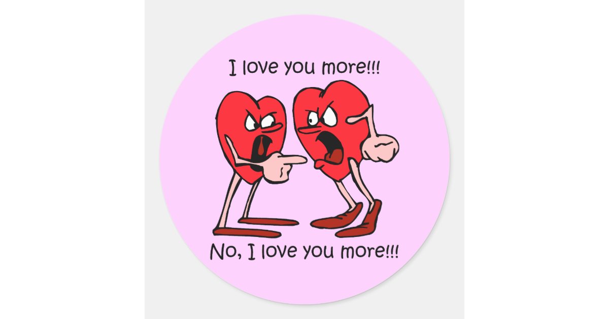 Funny I love you Classic Round Sticker Zazzle