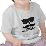Funny I ustache You A Question Black Sunglasses Tee Shirts