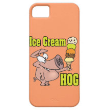 funny ice cream hog piggy pig cartoon iPhone 5 cases