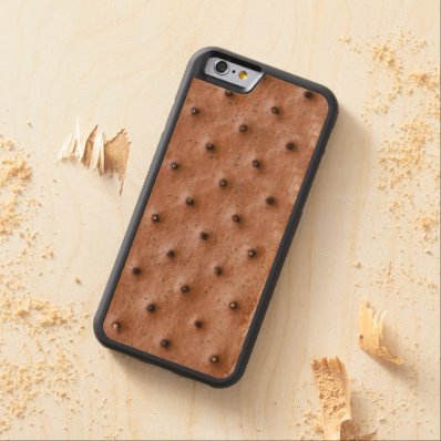 Funny Ice Cream Sandwich Carved® Maple iPhone 6 Bumper Case
