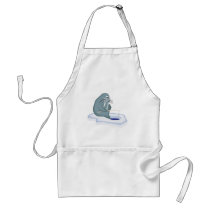 funny ice fishing walrus aprons