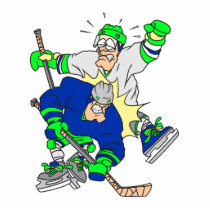 funny ice hockey collision graphic photo cut out