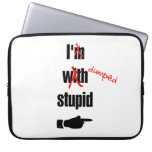 Funny I'm With Stupid Breakup Laptop Sleeve Cases