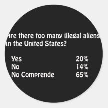 Funny Immigration Question/Answer Sticker