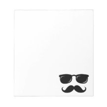 Funny incognito smiley mustache trendy hipster notepads