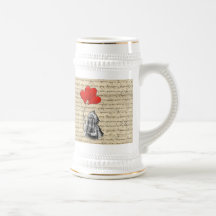 Funny Indian chief and heart balloons Mugs