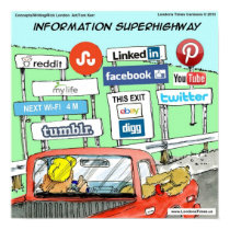 Funny Information Superhighway Poster
