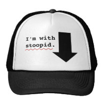 Funny Insults Im With Stupid Person Spell Check Mesh Hat