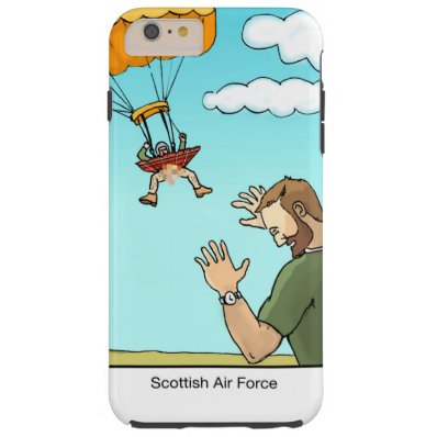 Funny iphone case-Scottish Air Force Tough iPhone 6 Plus Case