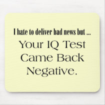 Funny IQ Test T-shirts Gifts mousepads