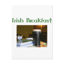 Funny Irish Breakfast Irish Beer lovers gear postcards by IrishT Funny Irish Breakfast Irish Beer lovers gear postcards
