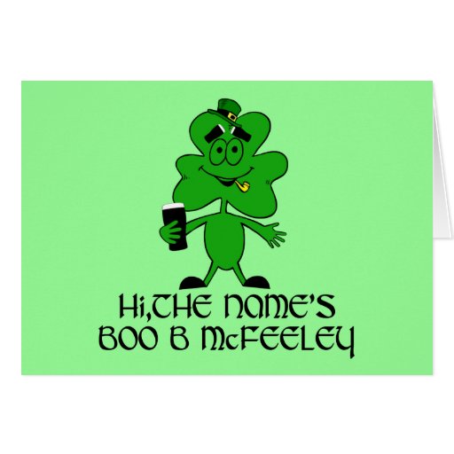 Funny Irish Name Greeting Card Zazzle