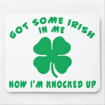 Funny Irish Pregnant Maternity Gift Mousepad