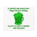 Funny Irish St Patricks Drinking Post Card