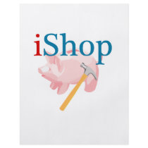 Funny iShop With Piggybank and Hammer flyers