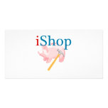 Funny iShop With Piggybank and Hammer Photo Greeting Card