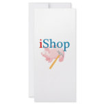 Funny iShop With Piggybank and Hammer Custom Rack Cards