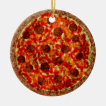 Funny Italian American Pizza Christmas Ornament