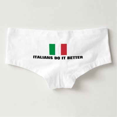 Funny italians do it better womens flag underwear hot shorts