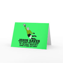 Funny Jesus saves Card