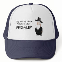 Funny Jewish rabbi - cool cartoon Trucker Hat