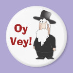 Funny Jewish rabbi - cool cartoon Refrigerator Magnet