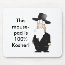 Funny Jewish rabbi - cool cartoon Mouse Pads