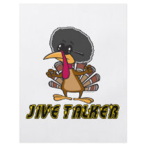 funny jive talker turkey cartoon full color flyer