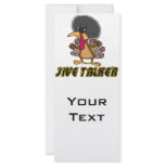 funny jive talker turkey cartoon rack card template