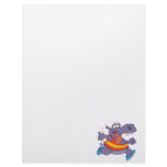 funny jogging hippo runner cartoon personalized letterhead