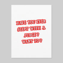 Funny Judge Pick-Up Line Post Card