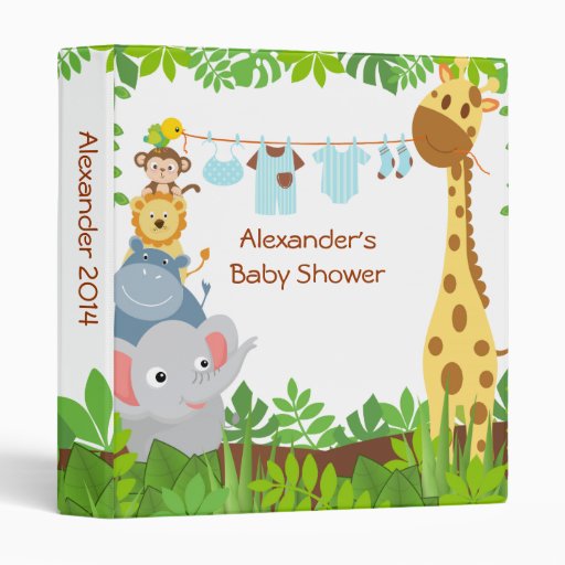 Funny Jungle Baby Animals Photo Album Binders Zazzle
