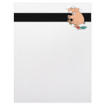 funny junk food stuffed pig with tummy belly ache letterhead template