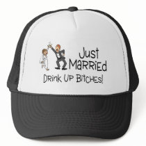 Funny Just Married Wedding Toast Hat