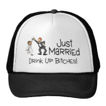 Funny Just Married Wedding Toast Hat