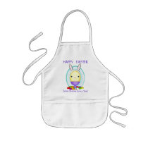 Funny Kids Happy Easter Bunny Egg aprons