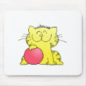 Funny Kitten Bowler mousepads by Toonboy Funny Kitten Bowler mousepads