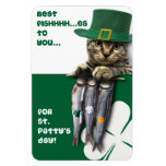 Funny Kitten. St. Patrick's Day Fun Magnet