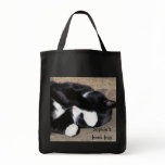 Funny Kitty Catching Z's Oil Painting Book bag