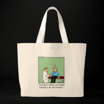 Funny Knitting Cartoon Bag